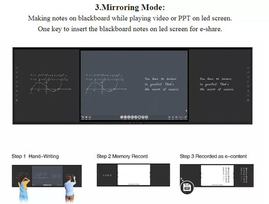 Treinamento pessoal Smart Digital Blackboard 75 polegadas para ensino