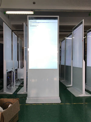 43 55 polegadas de piso digital de sinalização digital de tela sensível ao toque para publicidade