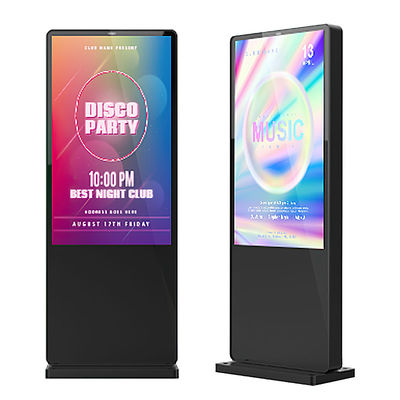 Ecrã de sinalização digital exterior personalizado de 75 polegadas para publicidade multiuso