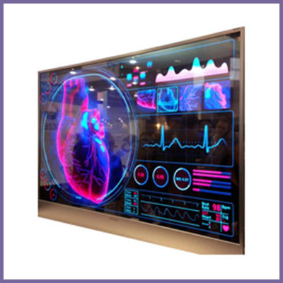 Display OLED ultra fino e transparente inteligente para publicidade interna