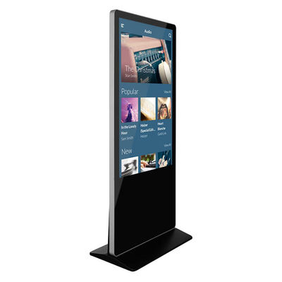 Sinalização digital LCD de piso interno com conectividade WiFi Bluetooth USB