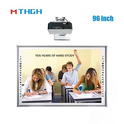 96 polegadas portátil interactive whiteboard inteligente infravermelho 20 pontos para sala de conferências