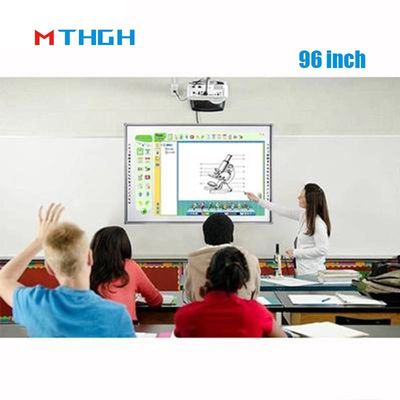 96 polegadas portátil interactive whiteboard inteligente infravermelho 20 pontos para sala de conferências