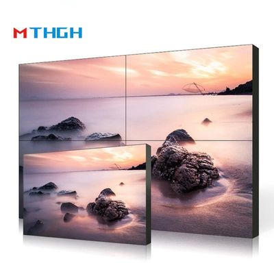 Parede de vídeo LCD de alta resolução de 75 polegadas 72% Gamut de cores Parede montada / incorporada
