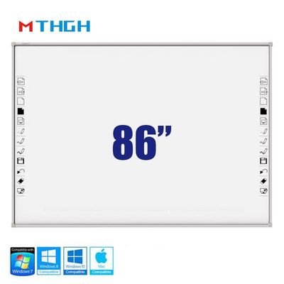86 polegadas de vidro temperado Smart Whiteboard com Wi-Fi Bluetooth Conectividade USB para supermercado da escola