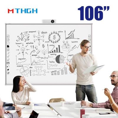 106 polegadas Eletromagnético Touch Smart Whiteboard 3840X2160 Resolução do ecrã Para interação escolar