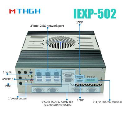IEXP-502 Mini PC Industrial com Mini PCIe Slot de Expansão Sistema Operacional Windows/Linux