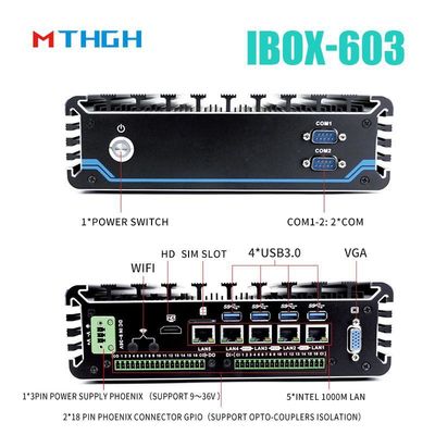 Mini PC Industrial IBOX-603 Plus com processador Intel Core I5 6200U