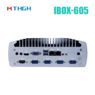 Intel Core I5-8500T Chassis de alumínio Mini PC, PC industrial sem ventoinha IBOX-605