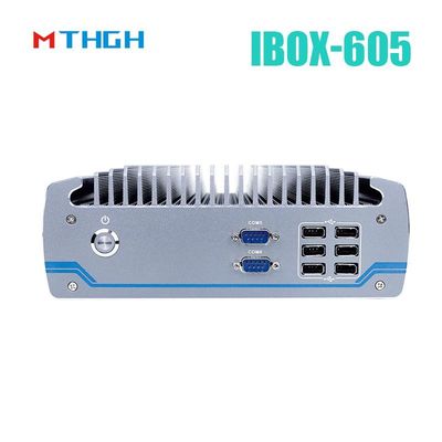 Intel Core I5-8500T Chassis de alumínio Mini PC, PC industrial sem ventoinha IBOX-605