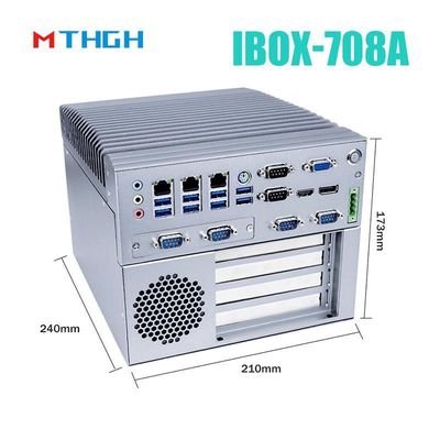 I3 6100T Quad Core Fanless Mini PC Industrial Com 12V DC Power Supply E 64G SSD