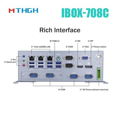 IBOX-708C Mini PC Industrial sem ventilador com 8GB DDR4 Quad Core I7 6700T