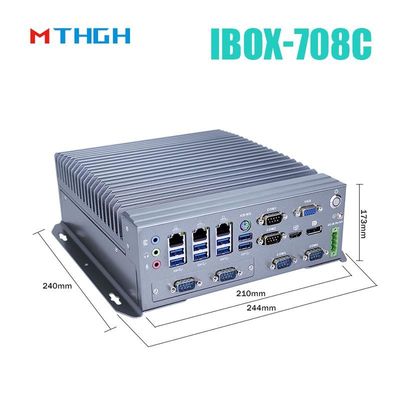 IBOX-708C Mini PC Industrial Suporte HDMI/DP/VGA 6*COM 8*USB3.0