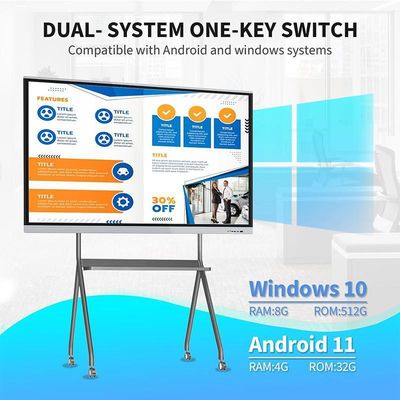 86 polegadas 16 9 touch screen interativo quadro branco 4K 300cd/M2 Tecnologia infravermelha