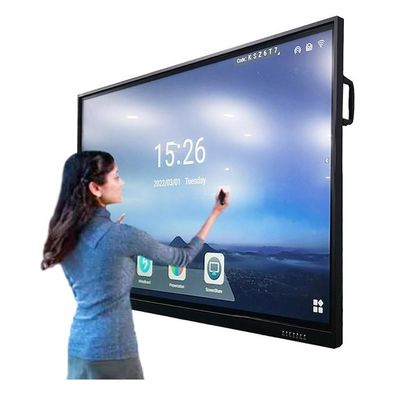 4K 75 polegadas 20 pontos de infravermelho touch interactive tabuleiro branco para ensino em sala de aula escolar