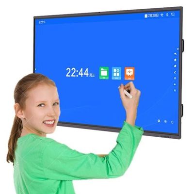 4K 65 polegadas 16:9 Tabuleiro LCD Interativo Infravermelho / Toque Capacitivo para Educação Inteligente