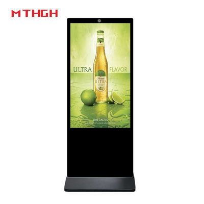 Sinalização digital de 43 polegadas em piso interno Wi-Fi/Bluetooth/USB