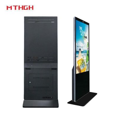 Sinalização digital de 43 polegadas em piso interno Wi-Fi/Bluetooth/USB