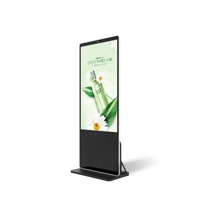Exibição digital de 49 polegadas, sinalização digital com opções de montagem na parede.