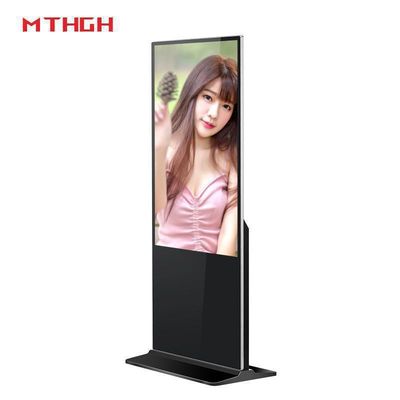 Display digital em pé de 49 polegadas Conectividade Wi-Fi/Bluetooth/USB para monitores