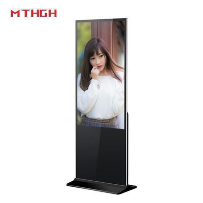 Display digital em pé de 49 polegadas Conectividade Wi-Fi/Bluetooth/USB para monitores