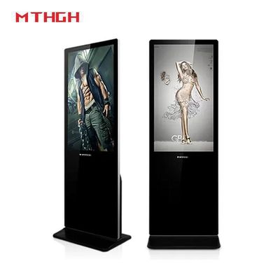 Display digital em pé de 49 polegadas Conectividade Wi-Fi/Bluetooth/USB para monitores