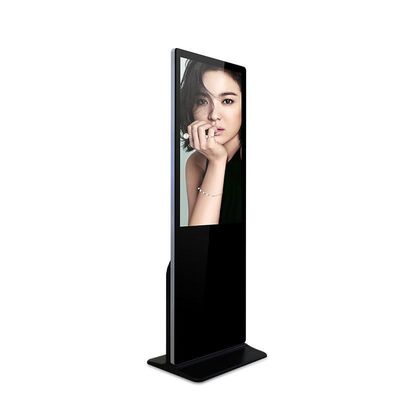 Sinalização digital preta de 49 polegadas com conectividade Wi-Fi / Bluetooth / USB e saídas de áudio / fones de ouvido para saída de áudio ideal