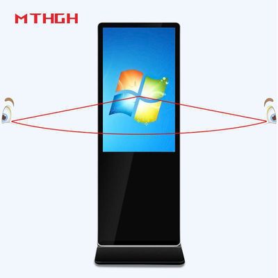 49 polegadas 1080 P Resolução de chão Digital Standing sinalização com 8GB de armazenamento e Wi-Fi / Bluetooth / USB conectividade