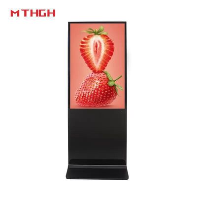 49 polegadas 1080 P Resolução de chão Digital Standing sinalização com 8GB de armazenamento e Wi-Fi / Bluetooth / USB conectividade