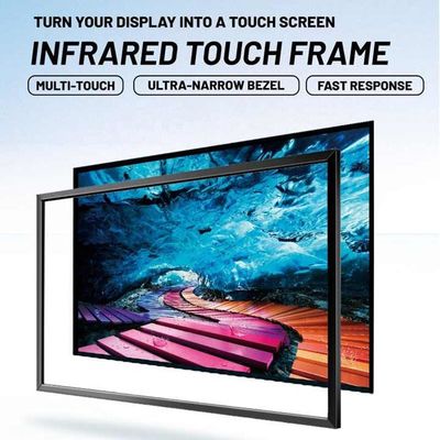 55 polegadas de alta transmissão IR touch screen DC 5V fonte de alimentação e mais de 90% de transmissão de luz
