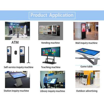 55 polegadas de alta transmissão IR touch screen DC 5V fonte de alimentação e mais de 90% de transmissão de luz