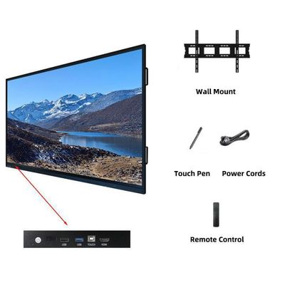 Interactive Touch Whiteboard Ultimate Presentation com HDMI I/O e Solução de Conectividade PC I9 OPS