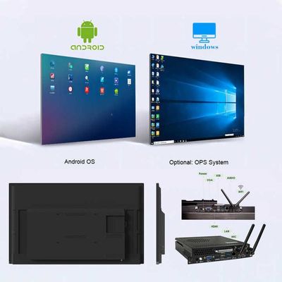 Painel de apresentação de tela de toque interativo Multi-Touch 20 pontos de toque para sala de aula da escola