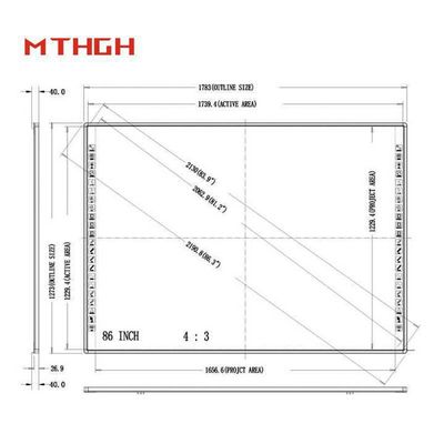 86 polegadas Educational Whiteboard Infravermelho Interativo Whiteboard com Projector / Touchpad