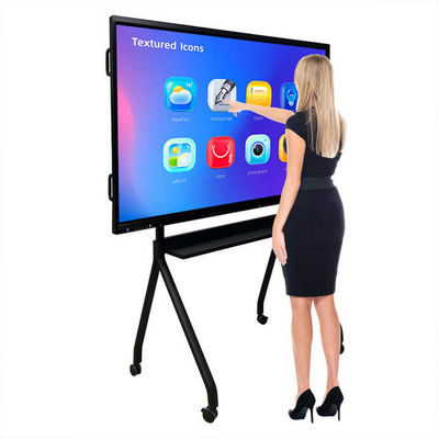 55 polegadas Interactivo Whiteboard Screen Vida útil ≥50000 Horas Contraste Tipo 1200 1