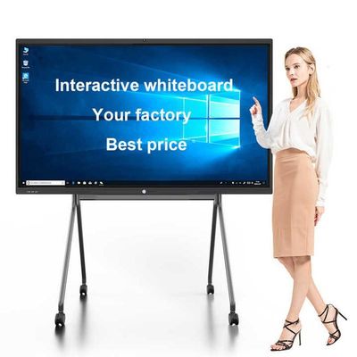 55 polegadas Interactivo Whiteboard Screen Vida útil ≥50000 Horas Contraste Tipo 1200 1